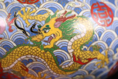 笔洗|清代,铜胎掐丝珐琅彩笔洗