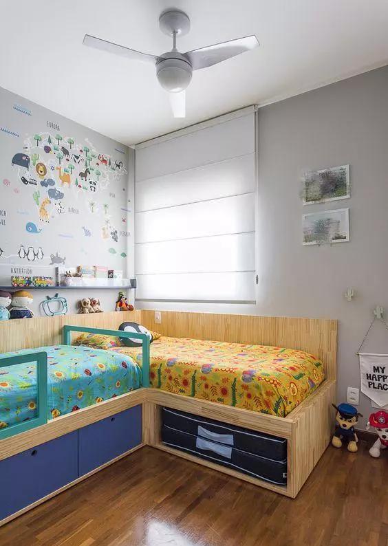 双人儿童房只能装上下铺吗？这么设计，更实用更安全！