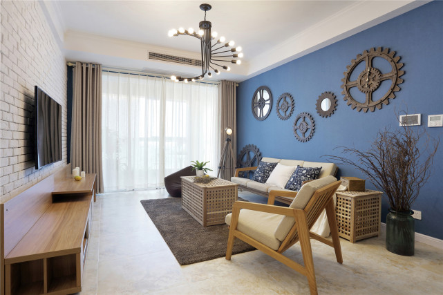 105平蓝白地中海二居室,让人放松身心,沉浸其中