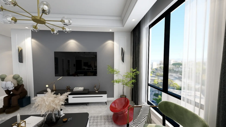 菡萏怡景装饰 | 现代简约,家里的大横厅成为设计亮点!