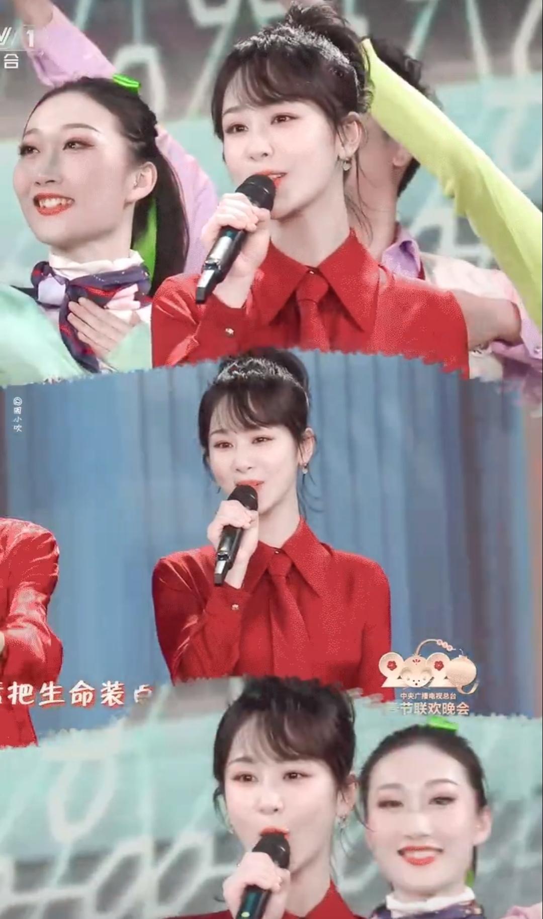 春晚|杨紫春晚联排公主头造型路透，白色羽绒服稍显臃肿，新剧开机在即