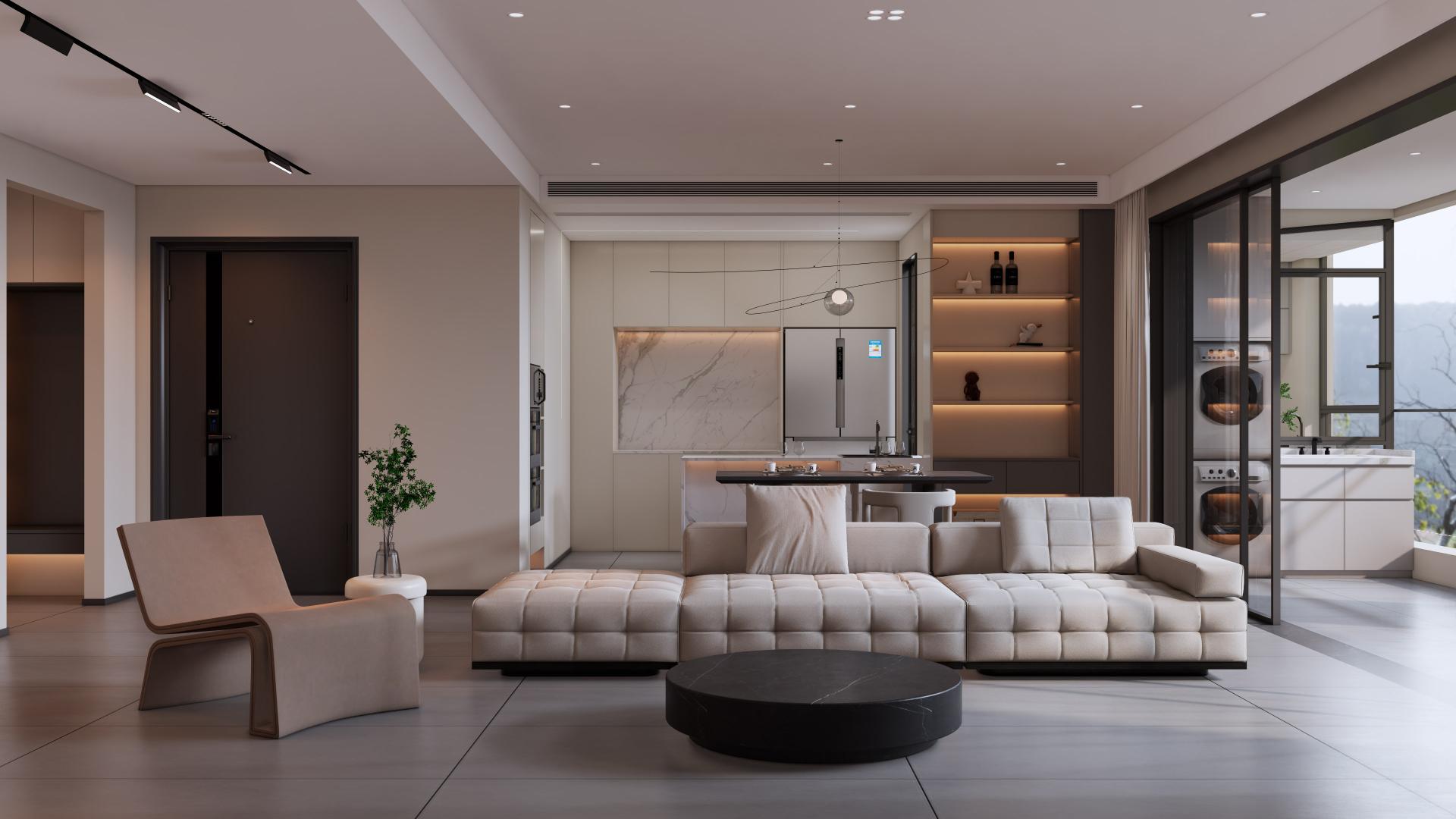 151㎡ 现代奶油风，一隅安宁