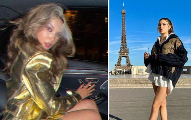 谷爱凌|谷爱凌晒秀场自拍！穿黄金夹克太酷，高调“炫腹”，马甲线明显