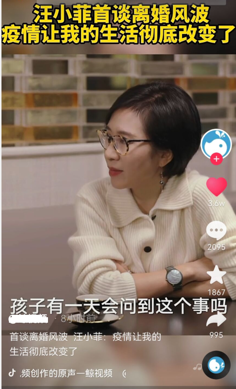 王子文|汪小菲离婚后接受采访？被问到孩子有关话题，立马喝水被指心虚