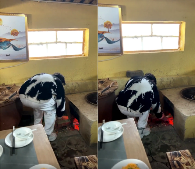 李玉刚|李玉刚农村老家烧柴火！墙面黑灰灶台裂隙明显，房顶用木头搭建