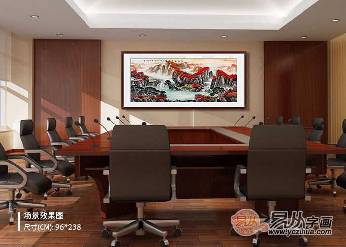 自由职业者|办公室挂山水画好吗？张利水墨山水画 大气上档次