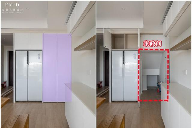入户2边太窄?装个转角柜算了,一面鞋柜一面冰箱柜,储物翻倍