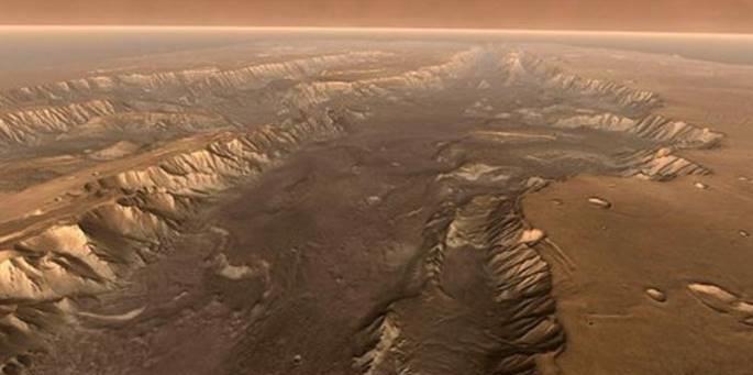 NASA公布火星大峡谷照片,景象让人冒汗,火星生命会出现吗?