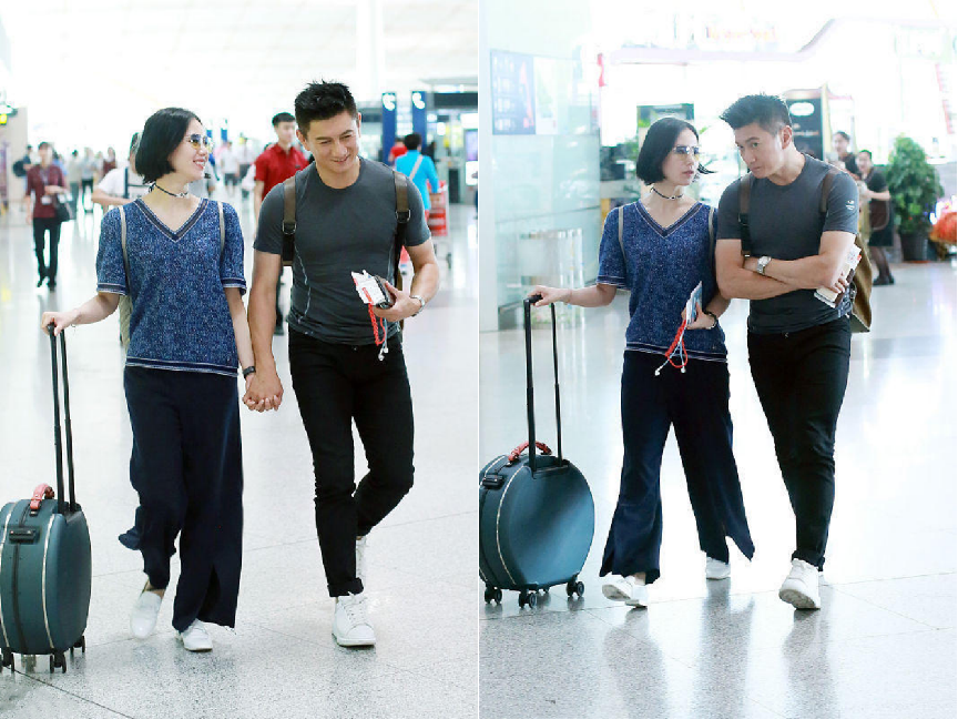 刘诗诗|刘诗诗吴奇隆岁数差了一轮多,但是俩人看着真恩爱,穿情侣装太甜