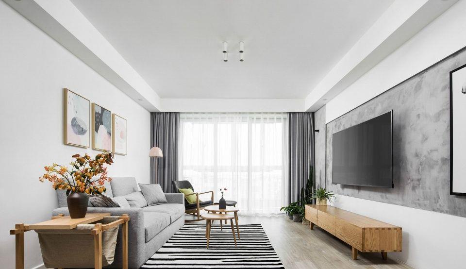 12万装122㎡三居北欧风,水泥背景墙个性十足,闺蜜都夸好洋气!