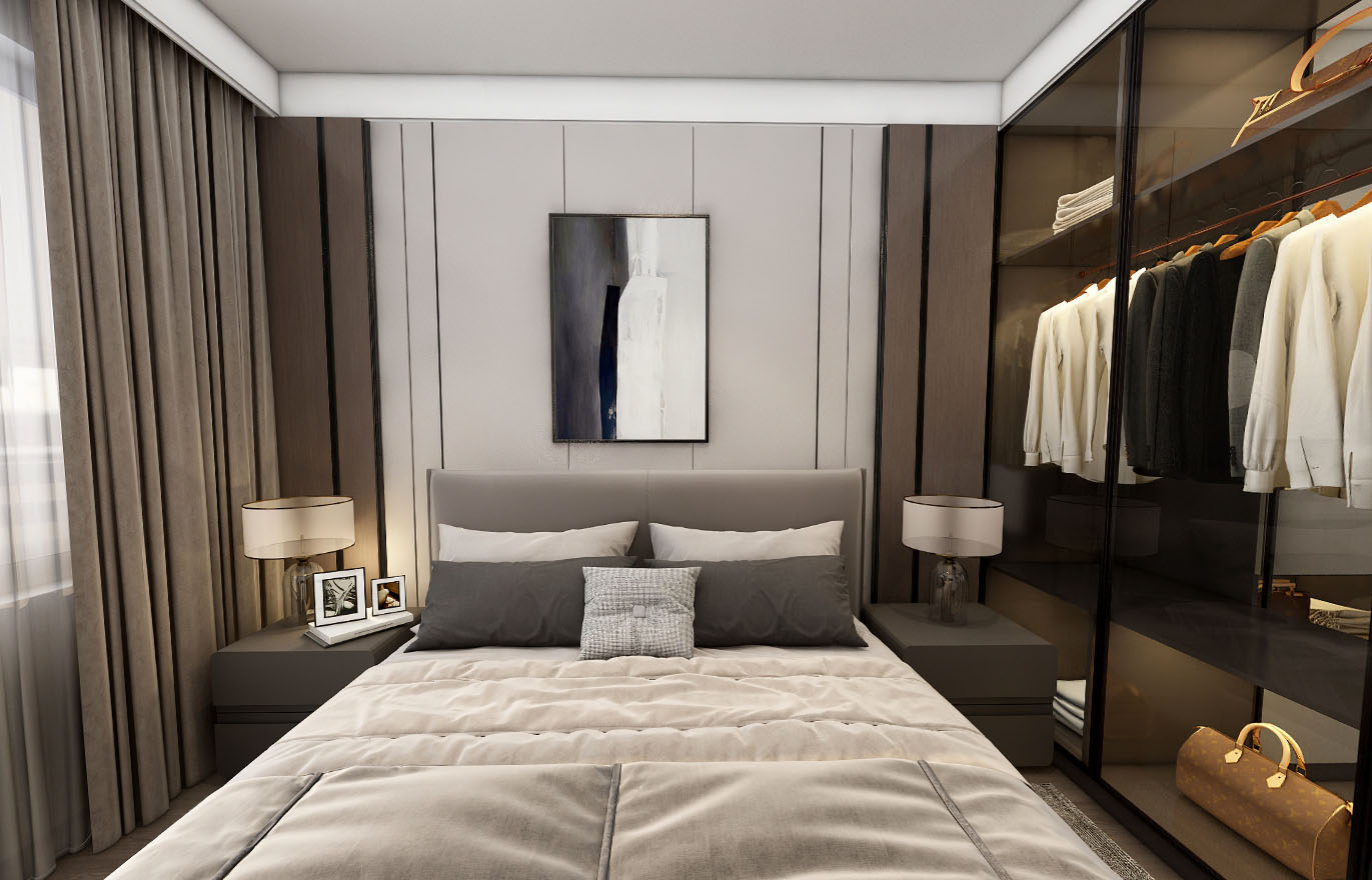 金地时代风华婚房装修,简约又不失韵味。