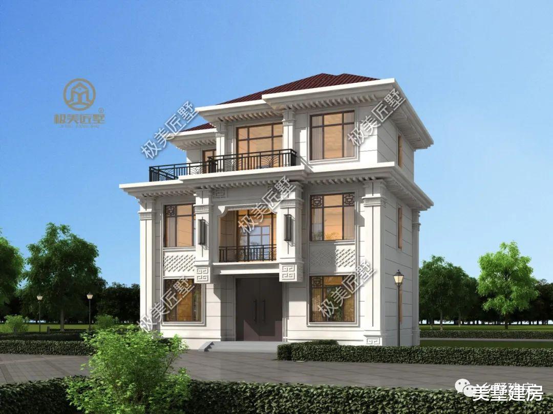 开间11.5米进深9米，占地仅百平，来栋混搭欧式风！