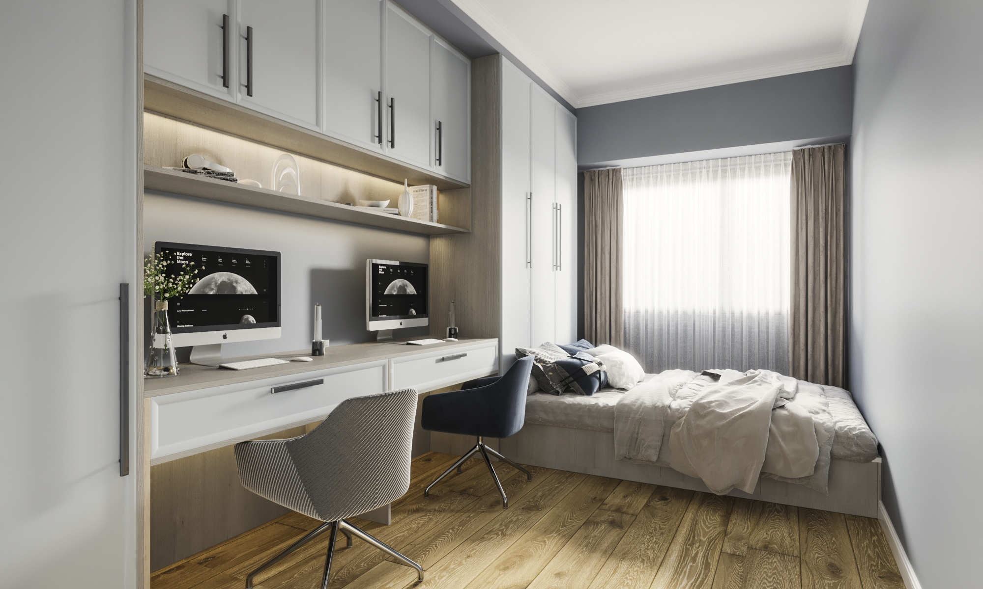 哈尔滨鸣雀装饰 105㎡简约风格 共鉴现代品质家居