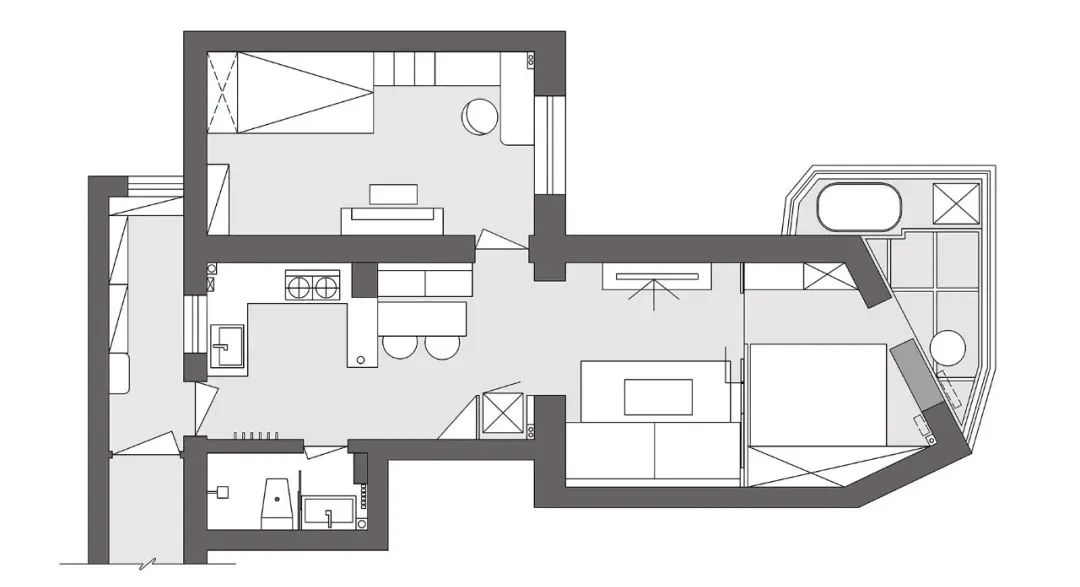 45㎡小户型称得上装修范本!两室一厅还不拥挤,太厉害了