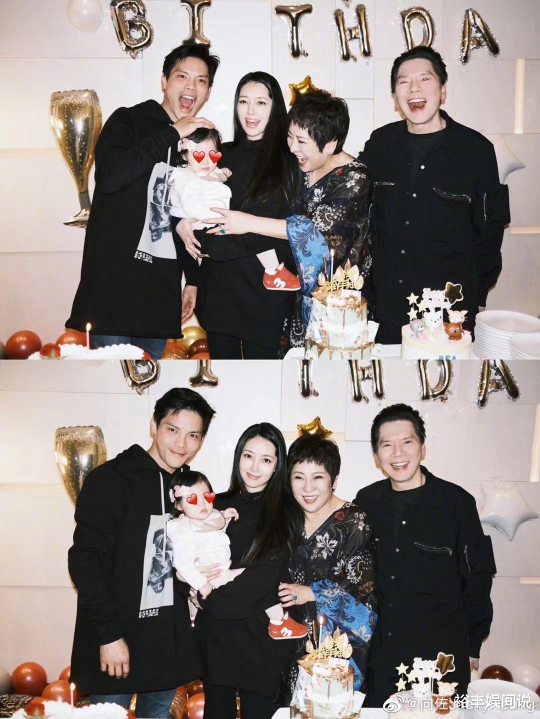 向太|向佐为妻子和妈妈庆生，一家五口温馨同框，婆媳关系似亲生母女