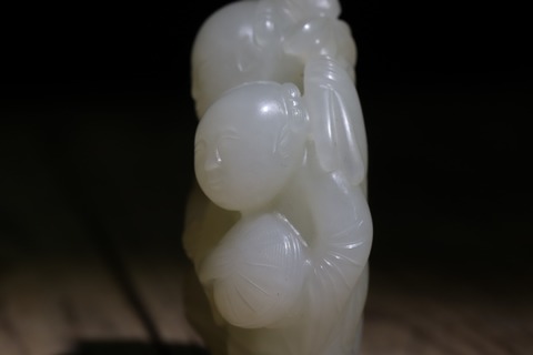 翡翠|和田玉籽料“秋葵皮 和合二仙”