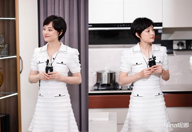 孙俪|孙俪这身材太吃亏，穿小翻领短裙没有曲线，“一马平川”没高级感