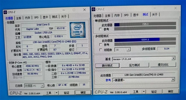英特尔|Intel 13代新爆品i5-13400首次现身