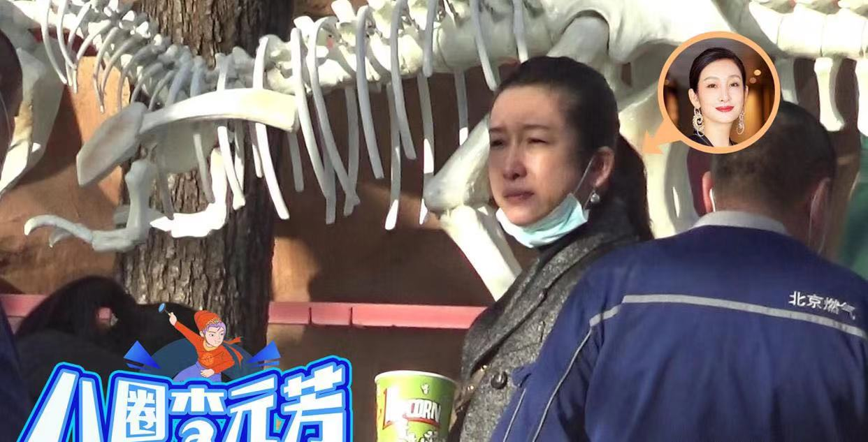 秦海璐|秦海璐携家人骑脚踏车！背万元包素颜显浮肿，患巨婴症儿子颜值高