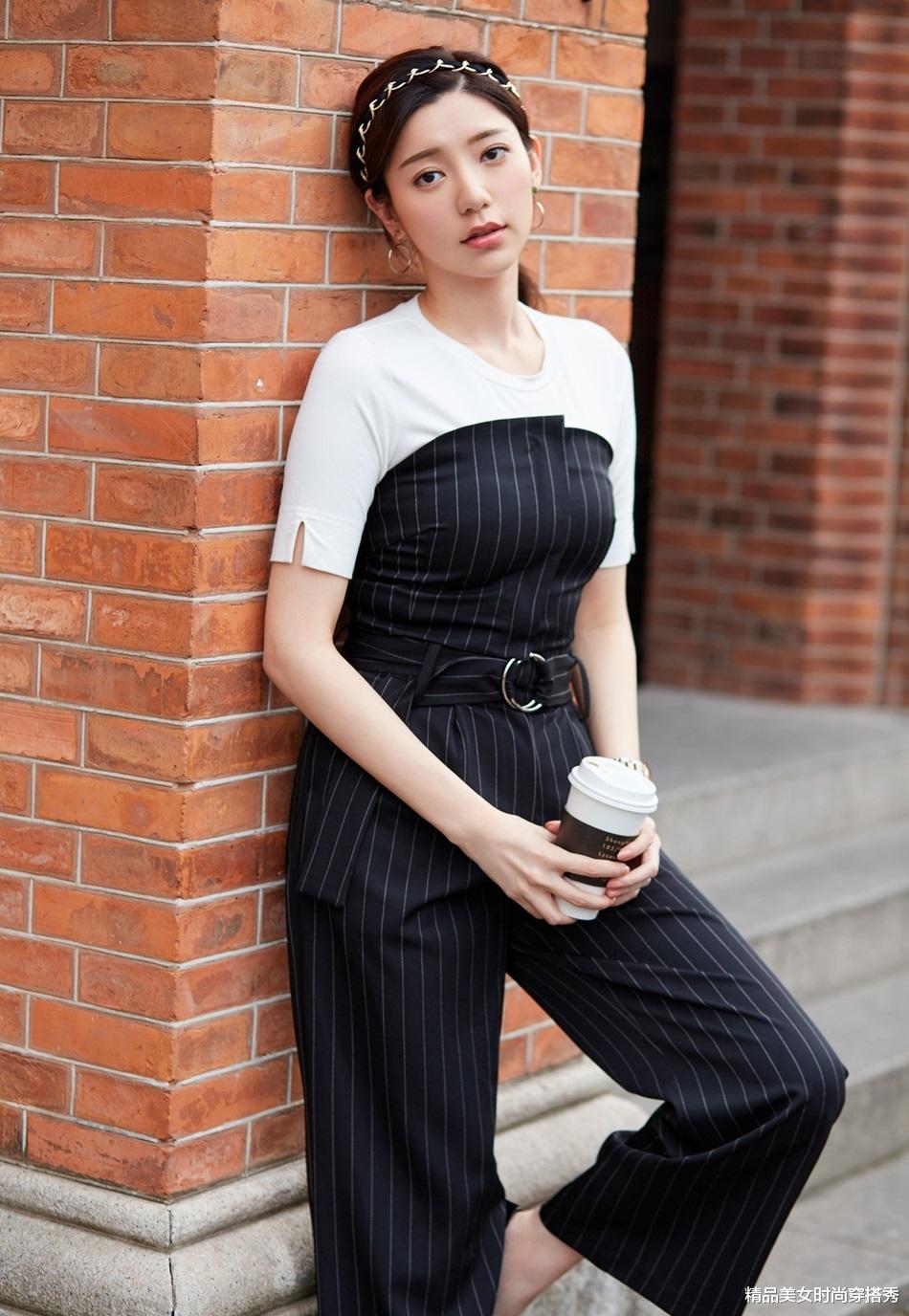 连体裤|街拍:穿连体裤的职场女生,干练又不失迷人的气质