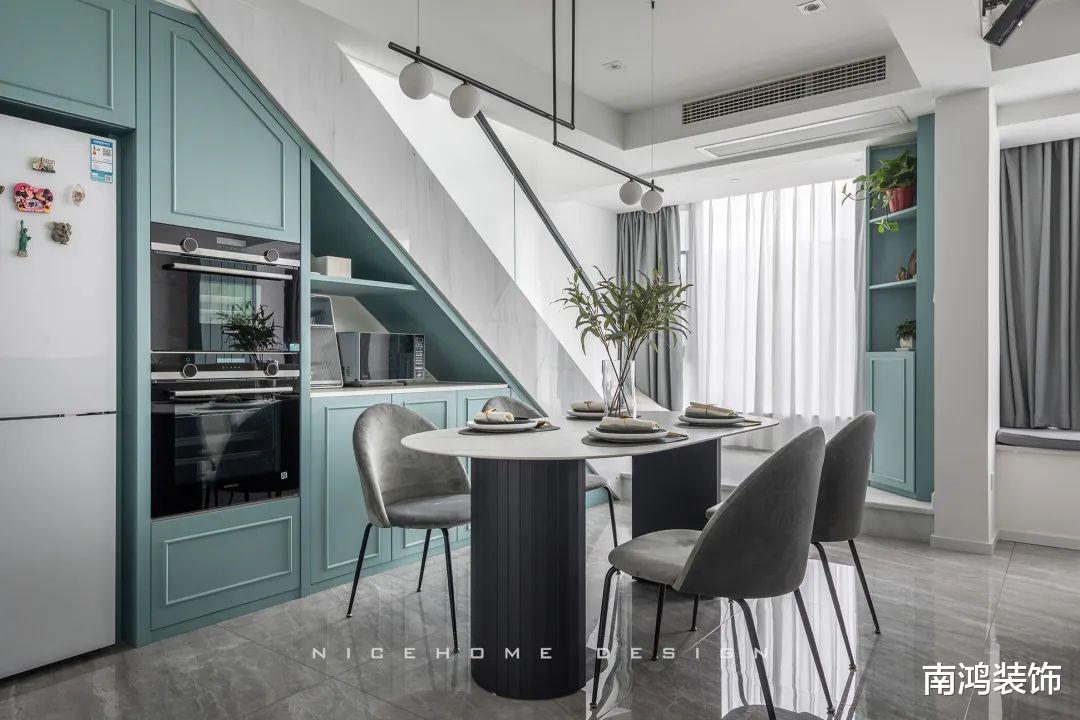 170㎡混搭跃层,湖水绿点缀情调,满载灵动清新!