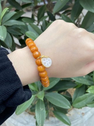 老蜜蜡|欧洲回流古董老蜜蜡手串