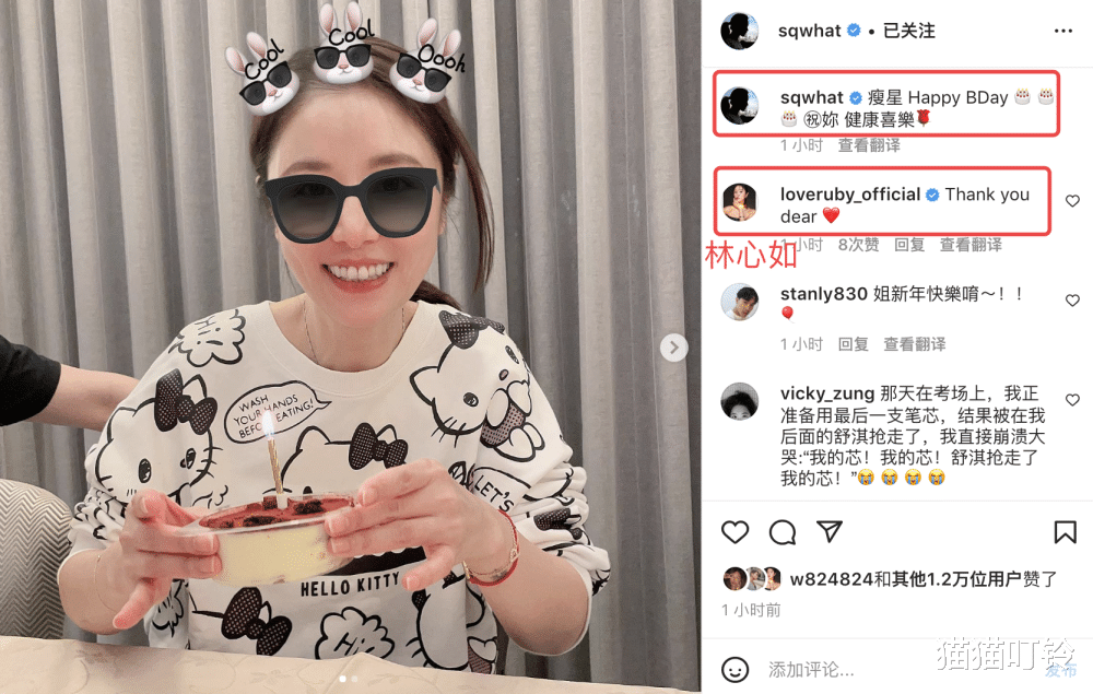 林心如|林氏三姐妹合体,为林心如庆祝47岁生日,太难得了