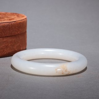 |和田白玉圆条手镯