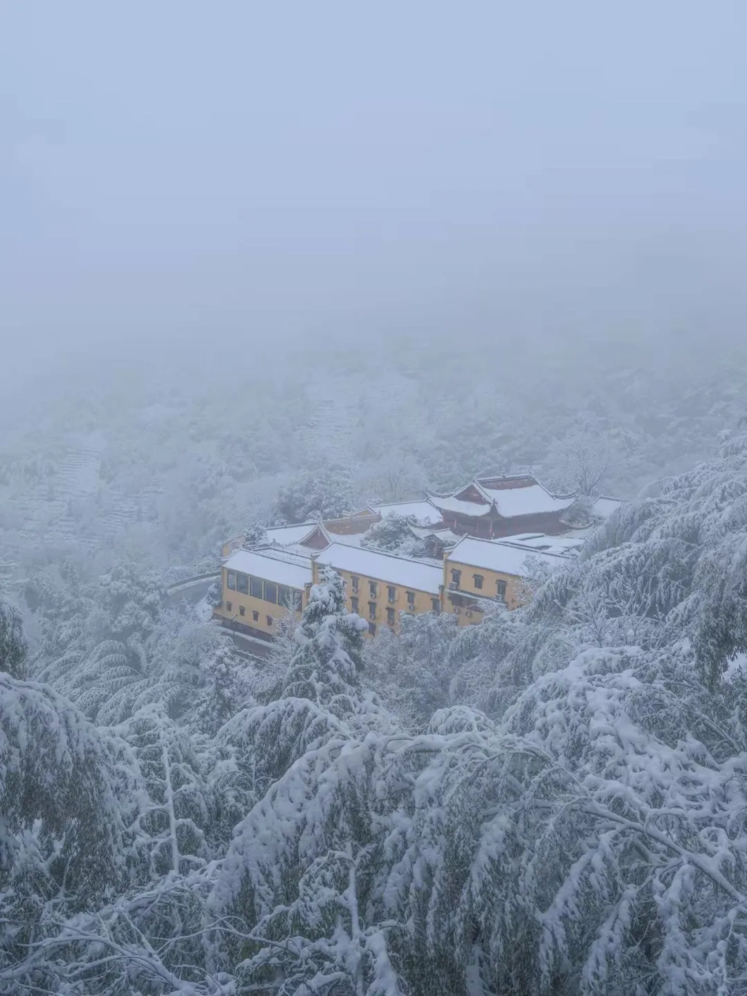 九华山|瑞雪迎新春，九华山喜迎开门红！