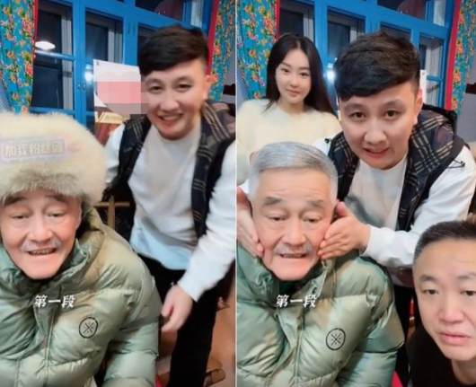 赵本山|64岁赵本山片场逗狗玩!盘坐炕上头发花白,桌上一根大葱太接地气