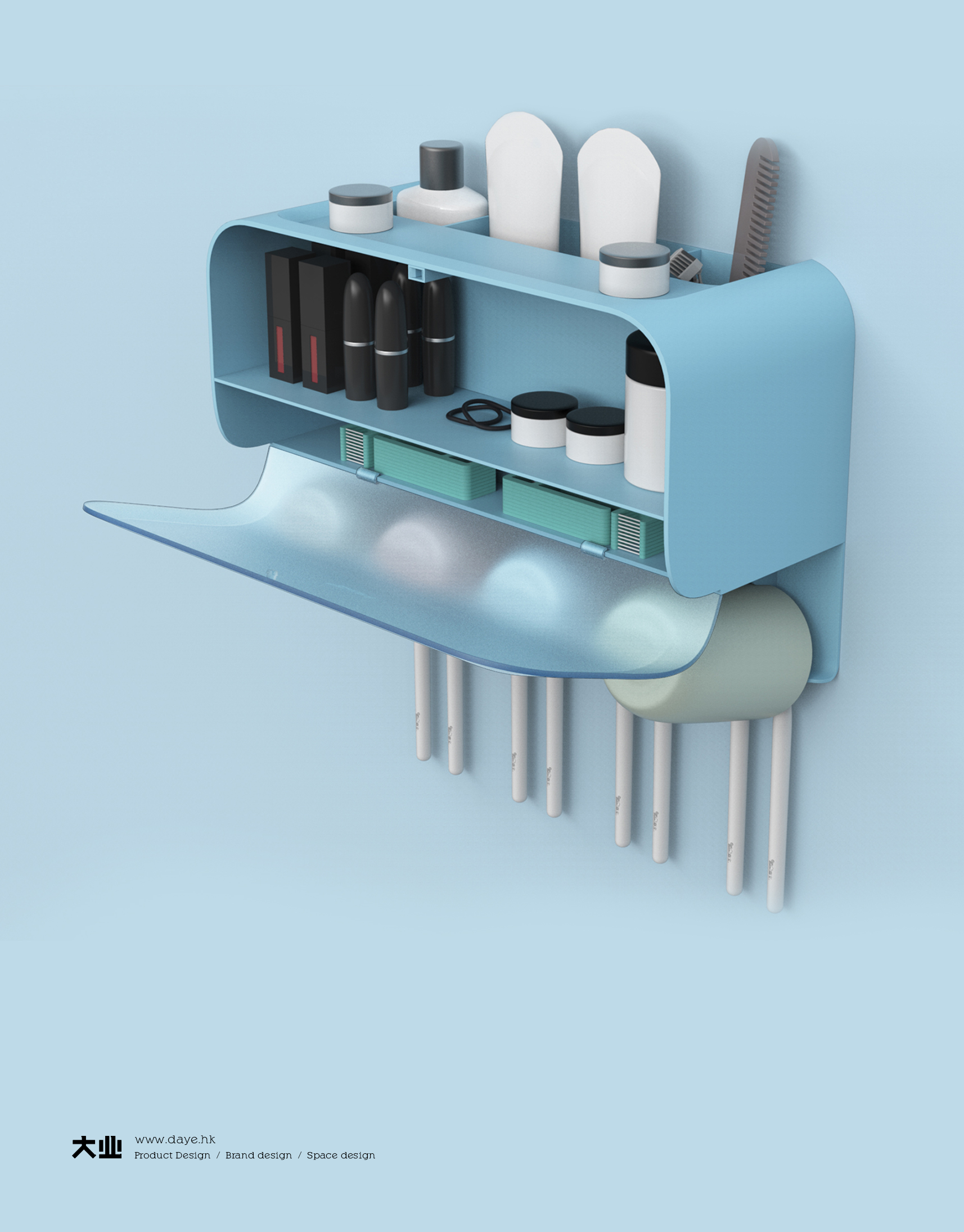 浴室里的工业设计带来便利生活