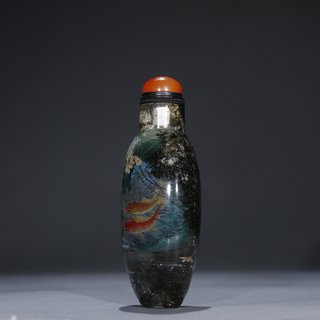 鼻烟壶|旧藏【老水晶 鱼乐图】鼻烟壶