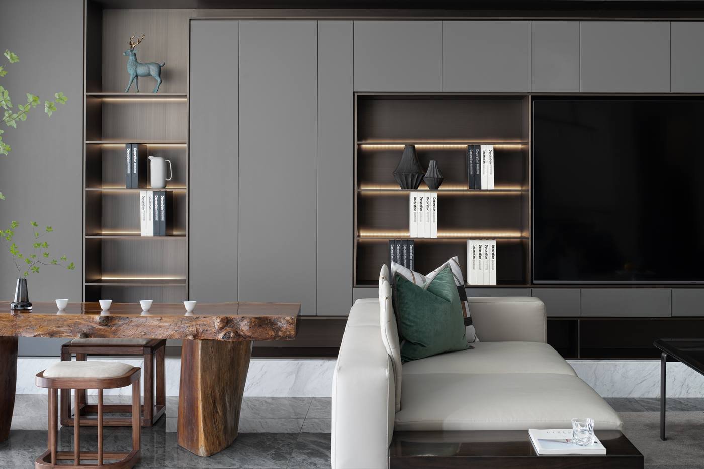 250平别墅设计,大气时尚灰色系的现代轻奢风就是不一样