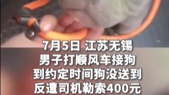 男子花5000买狗打车运送未接到，反糟司机要400：不给钱卖进狗肉馆