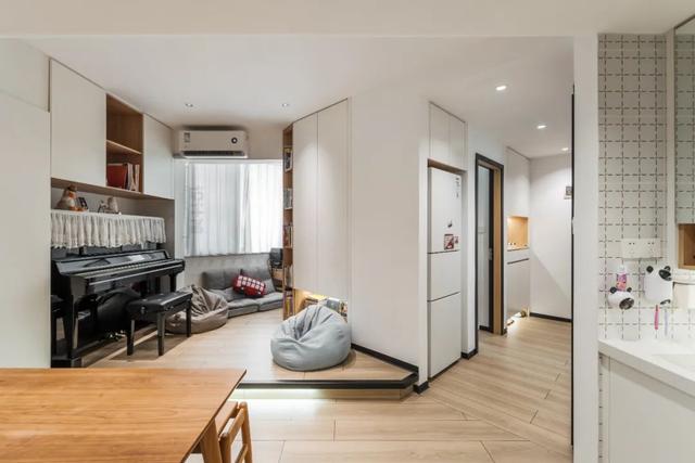 爆改68㎡老破小,不规则户型,二房改三房还要摆钢琴?设计师:行