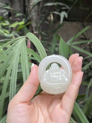 |和田玉弥勒挂件