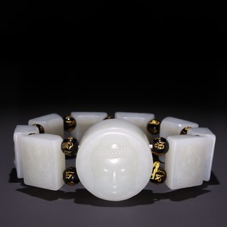 守护神之保险调查|旧藏 和田玉雕八大守护神手串