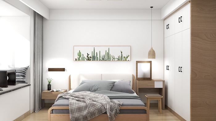 89平米日式风装修案例 客餐厅一体化设计温馨自然