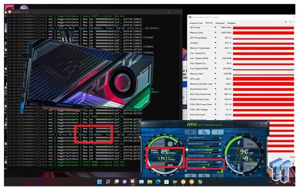英伟达|NVIDIA RTX 3090 Ti显存超频24GHz：挖矿性能暴涨25％