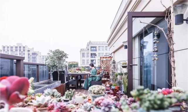 背景墙|为露台,她买下人人嫌弃的顶楼,爆改成空中花园,太惊艳了,晒晒