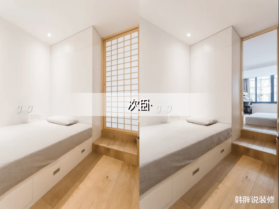 45㎡极简小公寓，在餐厅里面挤出一个小房间，单身公寓变两居室