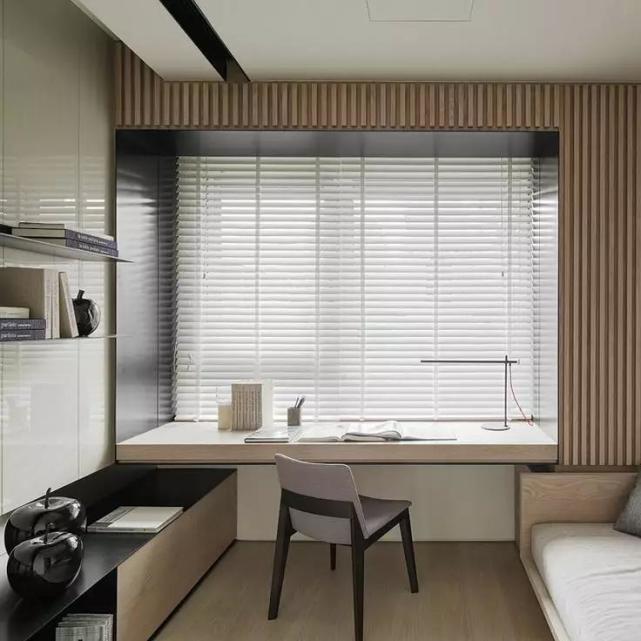 不用专门预留书房了,卧室一体化设计,实用又节省空间