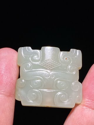 葫芦|明以前 熟坑 和田玉籽料 白玉 兽面纹 挂件