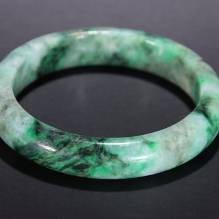 |清-老翡翠素面手镯