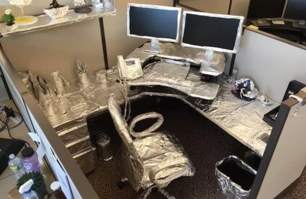 pinterest|有史以来最天才、最精致、最昂贵的办公室恶作剧