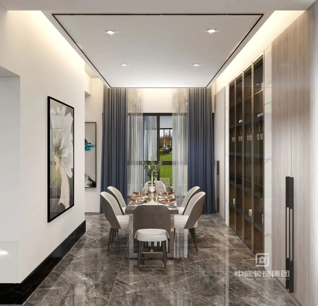 334平米轻奢风跃层装修,高级灰+典雅白,尽显大宅气势!
