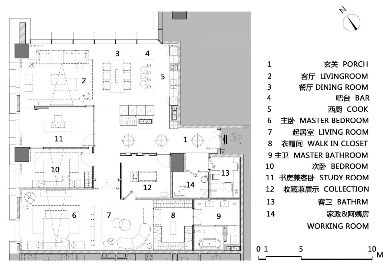 240㎡大户型简约设计,超大主卧通体空间设计