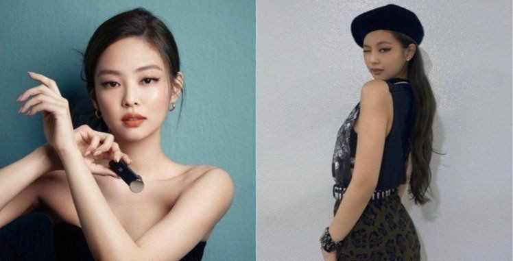 金智妮 Jennie示范着装,樱花粉色赏樱气色真好,不化妆也可以。