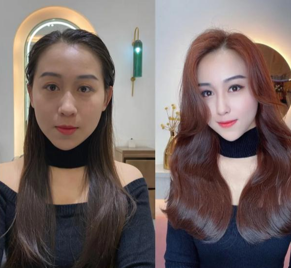 姐姐 烫烫染染就是不一样，差别真大，感觉像换个人