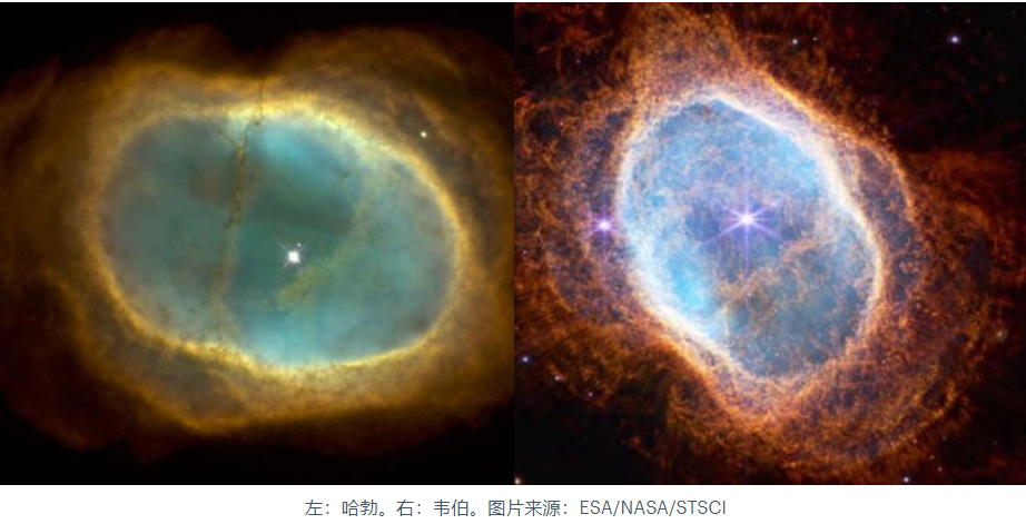 詹姆斯韦伯与哈勃的卫星图像:并排比较他们的图像——令人难以置信的图像细节差异
